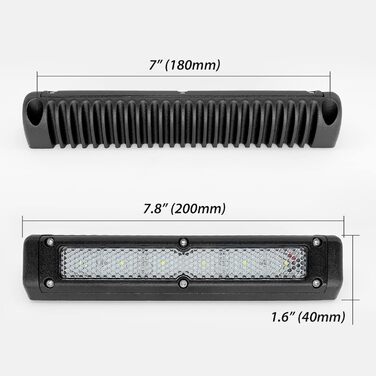 Зовнішнє освітлення Dream Lighting для автофургонів, тент, водонепроникний, IP65, світлодіодний ліхтар для тенту каравану, 12 В, чорний, литий алюміній, 20 см, 12 Вт, 6000 K, холодний білий