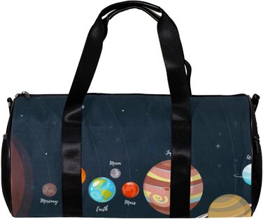 Спортивна сумка, маленька дорожня сумка, сумка для шопінгу та йоги, сумка з принтом Сонячна система, сумка для фітнесу на відкритому повітрі, сумка-шопер