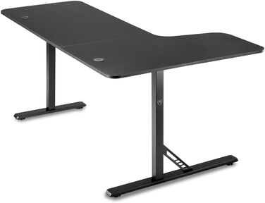 Л (лівий) Ігровий стіл, прямокутний, Д 160 x Г 60-100 x В 75 см Вантажопідйомність до 120 кг Підсклянник Тримач для навушників Килимок для миші Ігровий розмір L, 160