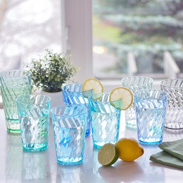 Стакани для пиття Youngever 9 упаковок по 600 мл, багаторазові стакани для води, пластикові стакани, багаторазові пластикові стака