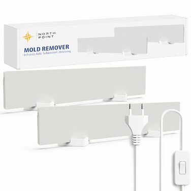 Інфрачервона нагрівальна панель Northpoint проти цвілі, електричний засіб для видалення цвілі, 2 шт., придатна для використання по всьому будинку - позбавляє від цвілі БЕЗ хімікатів - для стін та ванних кімнат