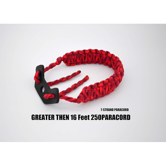 Ремінь для стрільби з лука HZHUTUZH 250 з паракорду – багатофункціональний складний ремінь для виживання, полювання та стрільби, стабілізатор не потрібен, довжина понад 6 м, червоний