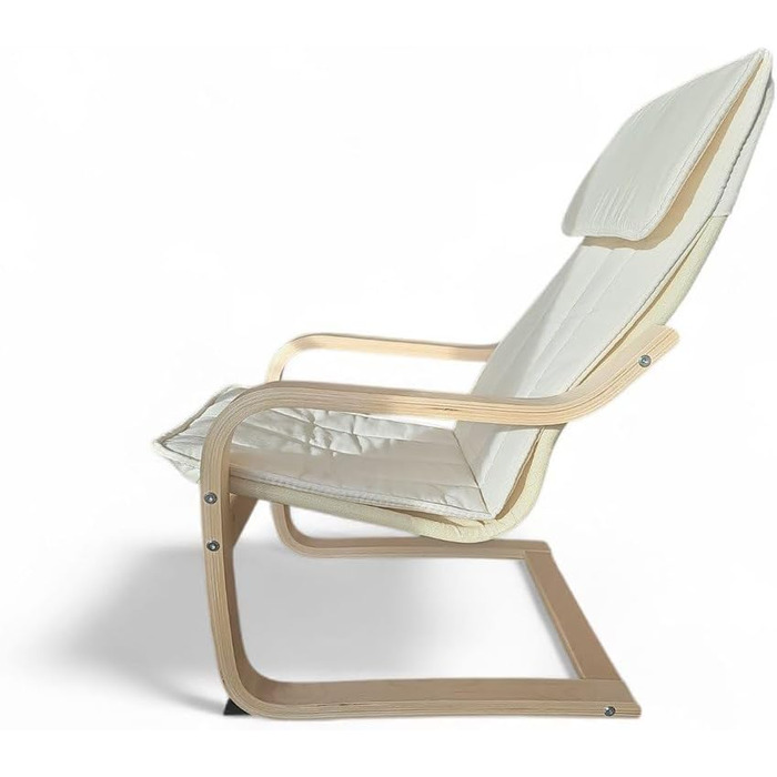 Дитяче крісло Ikea PONG, березовий шпон/Knisa світло-бежевий