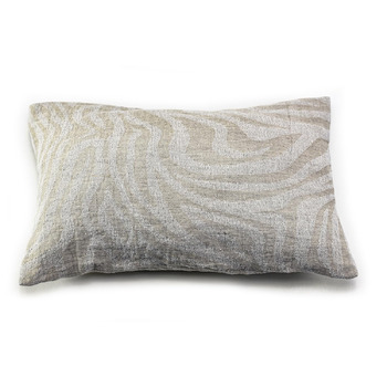 Термостійка подушка для сауни Zebra, яку можна прати - підголівник для сауни з льону та бавовни - зручна подушка для шиї 43x26 см для гамака Wellness, пляжу, пікніка (натуральний/білий)