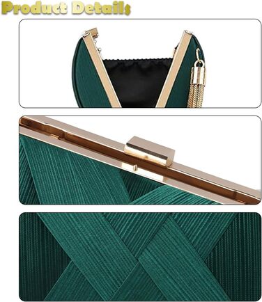 Клатч жіночий, вечірня сумочка, елегантна сумочка на ланцюжку, крос-боді, сумочка для вечірки, урочистих подій, побачень, зелена