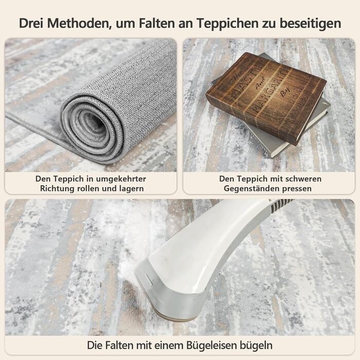 Килимова доріжка для коридору, 80x150 см, легкий кухонний килимок з коротким ворсом, можна прати, нековзка кухонна доріжка, килимок для коридору, бежева килимова доріжка для вітальні, кухні, коридору, входу, балкону, бежево-сіра, 80 x 150 см (прямокутна)