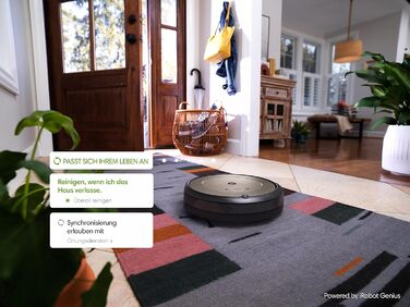 Робот-пилосос iRobot Roomba i1152, з підтримкою WLAN, з двома гумовими щітками для всіх підлог, індивідуальні пропозиції через дод