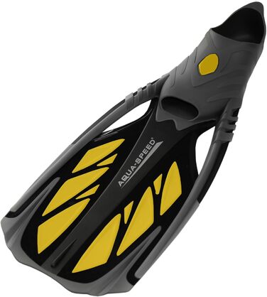 Ласти для сноркелінгу Aqua Speed довгі для дорослих Ласти для дайвінгу для чоловіків та жінок Ласти для сноркелінгу Ласти для дайвінгу Ласти для плавання Ласти для плавання Ласти для басейну INOX Розмір 42/43 Сірий/Жовтий
