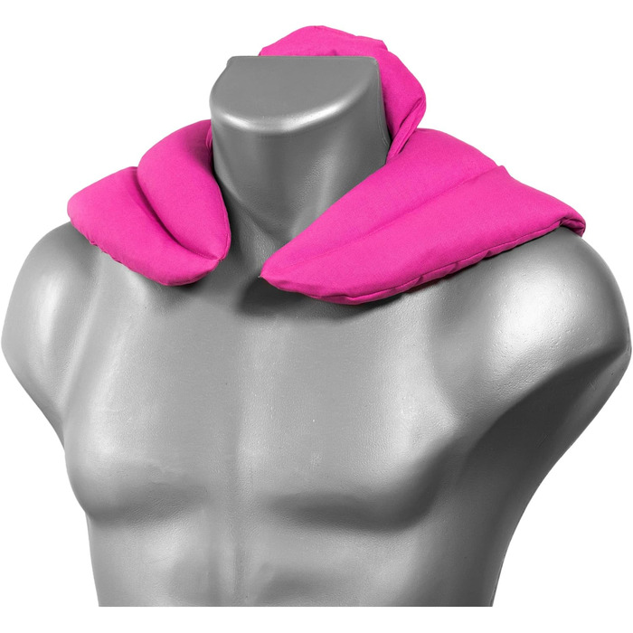 Рожева подушка для шиї зі стійкою - подушка з зерна - грілка для шиї - дуже затишна грілка для шиї - пшениця