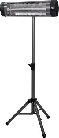 Інфрачервоний обігрівач Heidenfeld IH100 Комплект 3-в-1 - 2500 Вт - Пульт дистанційного керування - Штатив - Захисний чохол - Обігрівач для патіо - Інфрачервоний обігрівач - Обігрівач для пеленального столика (IH100)