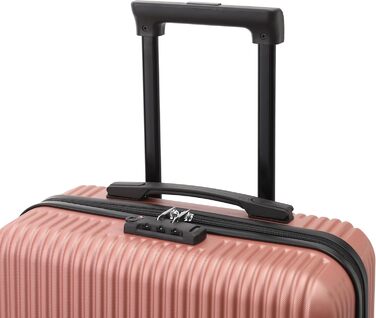 Валіза Cruiser 55 x 40 x 20 см, ручна поклажа Ryanair, дорожня валіза-візок Wizzair Lufthansa SAS British Airways, партія (рожеве золото, 55x40x20 см) 55 x 40 x 20 см, рожеве золото