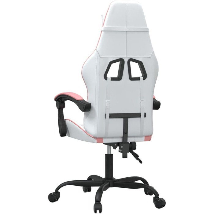 Геймерське крісло, офісне крісло, білий та рожевий, штучна шкіра