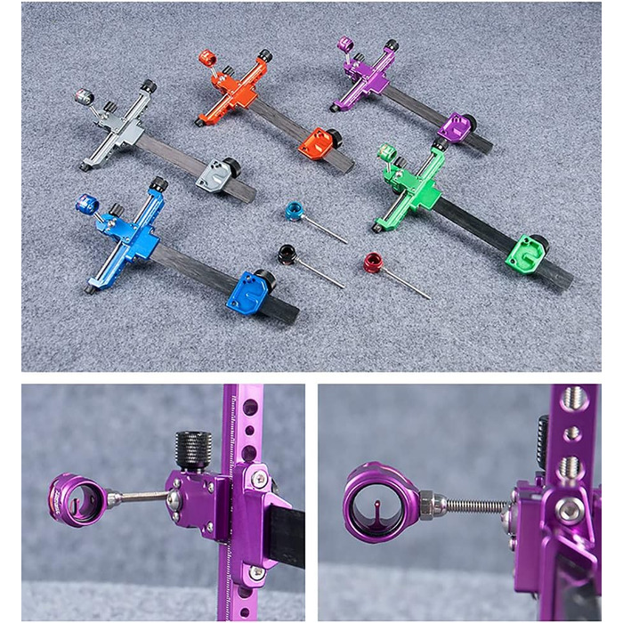 Приціл для рекурсивного лука SURWOLF 9 дюймів – карбонове кріплення, для правшів, червоний