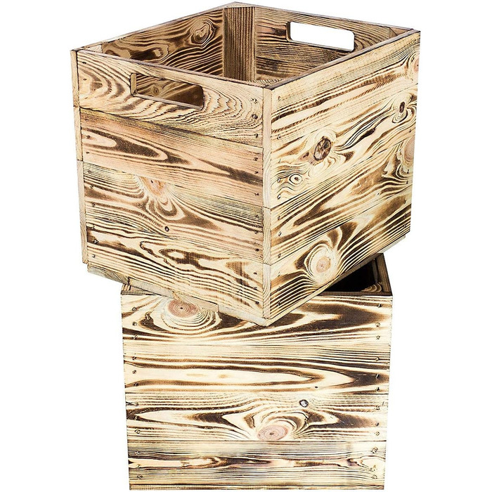 Гарні дерев&39яні кошики-коробки, підходять для Ikea Kallax, для зберігання шкільного приладдя / іграшок, нові, 37,5x32x32,5 см (полум&39яні), 4