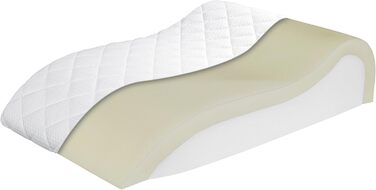 Улюблена 194489 Преміальна подушка для ніг з в&39язкоеластичним шаром (прошитована мікрофіброю подвійного в&39язання) приблизно 40 x 68 x 16,5 см, біла