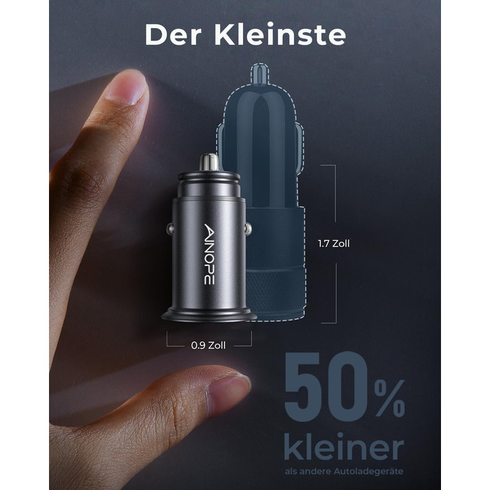 Автомобільний зарядний пристрій 4.8A 12v USB адаптер прикурювач USB супер міні швидкий зарядний пристрій металевий автомобільний з