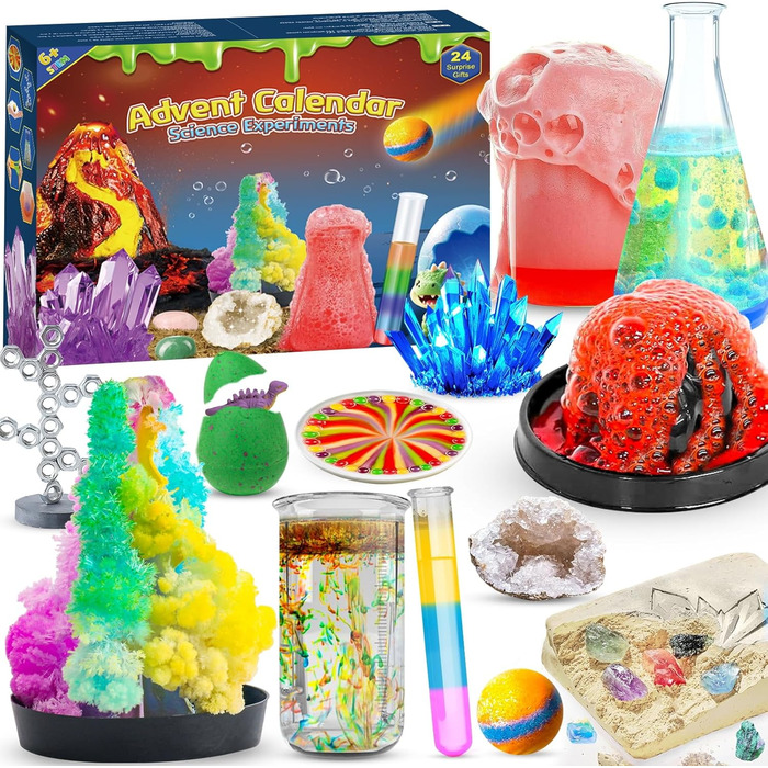 Адвент-календар Sakmilu 2025 Експерименти для дітей, 24 наукові пригоди