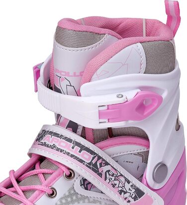 Ковзани Apollo Ice Skates X Pro Регульовані ковзани для жінок, дітей та підлітків Стильні жіночі ковзани, 3 розміри (від 31 до 42) Дитячі ковзани L 39-42 Білі/Рожеві