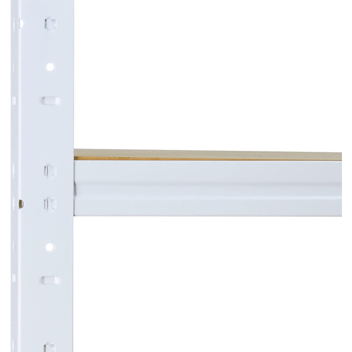 Надміцний домашній стелаж, білий/металевий стелаж з 4 полицями/металевий стелаж для підвалу, гаражний стелаж, стелаж для майстерні або стелаж для зберігання/змішаний металевий стелаж з вантажопідйомністю 175 кг В 155см / Ш 120см / Г 45см, 155x120x45