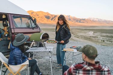 Мобільна вулична піч для піци Roccbox By Gozney для дому - з професійною шкіркою для піци - з газовим живленням і кам'яною плитою - вбудованим термометром і термостійким силіконовим покриттям