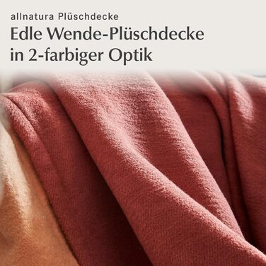 Великий пухнастий бавовняний плед allnatura Cotona-Double 140x200 см сірого кольору, зроблено в Німеччині - екологічний плед для дивана 100 органічна бавовна - плед, який можна прати в пральній машині, плед для дивана сірого кольору, двосторонній вигляд