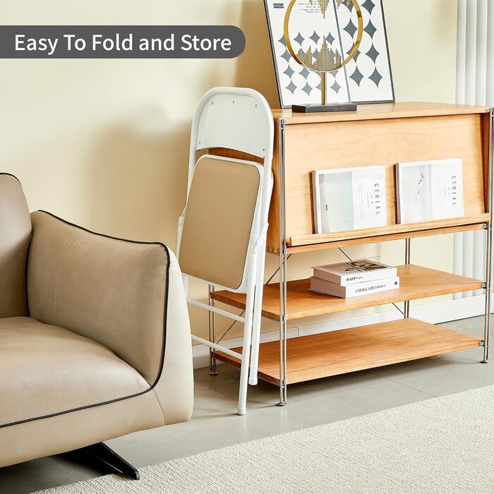 Розкладне крісло mcc direct, розкладне крісло зі штучної шкіри з металевим каркасом та м&39яким сидінням, легко складається та зберігається для дому, офісу, їдальні та приймальні, комплект з 2 шт. (сірий)