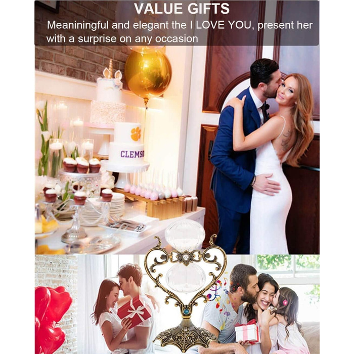 Пісочний годинник SuLiao для Uten, Поворотний на 720, Старовинний білий пісочний годинник, Вінтажний пісочний годинник 1 Hora Reloj de Arena, Великий метал, Пісочний годинник, Офіс, Письмовий стіл, Дім, Весільне оформлення (Білий, 60 хв)