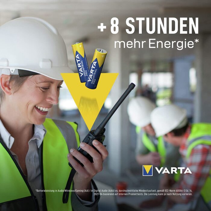 Батарейки VARTA AA, Industrial Pro, лужна батарея, 1,5 В, комплект поставки в екологічно чистій упаковці, виготовлено в Німеччині