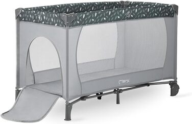 Дитяче ліжечко Momi BELOVE для дітей вагою до 15 кг, Ш65 x Д125 x В78 см (складається 21 x 23 x 80 см), дитяче ліжечко з матрацом, 2 колеса, сумка для транспортування сірого кольору