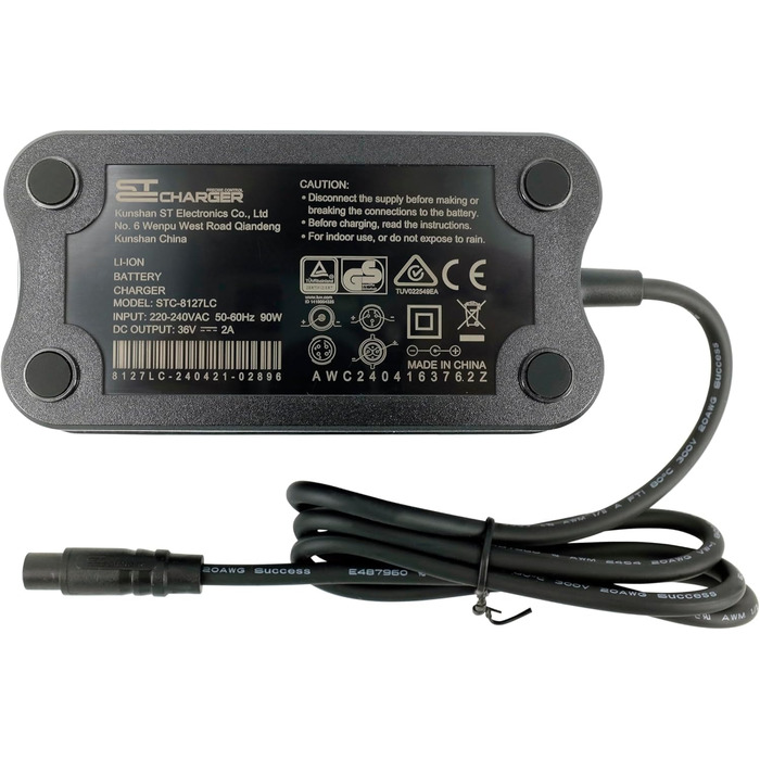 Зарядний пристрій PowerSmart 36V 2A для літій-іонних акумуляторів 36V з 3-контактним роз&39ємом ST постійного струму