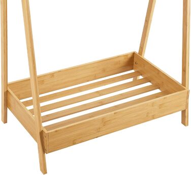 Дитяча вішалка для одягу Sola, вішалка для курток, 126 x 73 x 42 см, бамбукова вішалка для одягу для дитячих кімнат та спалень