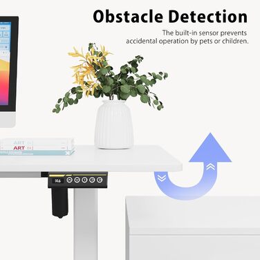 Каркас електричного столу стоячи з двома двигунами, колеса з фіксацією, регулювання висоти та довжини, ніжки столу сидячи/стоячи з кабельним лотком (Окремостоячий, Білий) Білий Окремостоячий