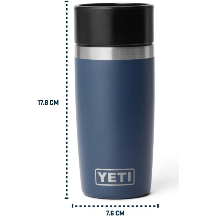 Дорожня пляшка YETI Rambler об&39ємом 355 мл (12 унцій) з герметичною кришкою, термос з нержавіючої сталі з вакуумною ізоляцією чорний колір