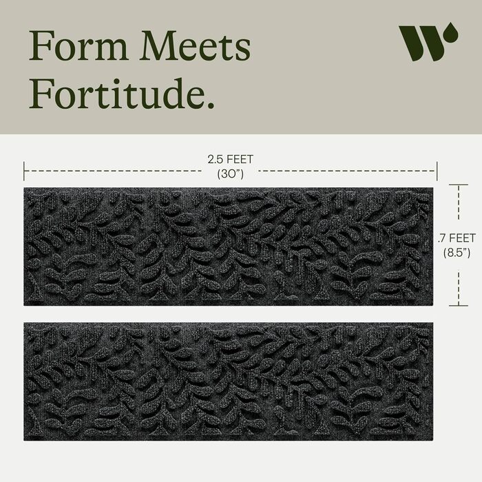 Підлога для бунгало, сходинки з колекції самшиту, антрацит 8-1/2 дюйма x 30 дюймів