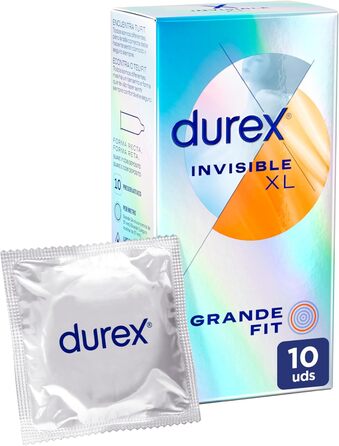 Презервативи Durex Invisible XL, ультратонкі, 57 мм, 10 шт
