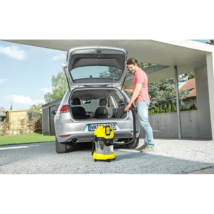 Акумуляторний пилосос для вологого/сухого прибирання Krcher 36 В WD 3 Battery Premium, патронний фільтр, шланг 2 м, об'єм контейне