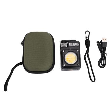 Ліхтарі для кемпінгу, світлодіодний ліхтарик та ліхтарик 3500 лм з акумуляторною батареєю 3000 мАг, регульована яскравість для кемпінгу, походів, аварійного відключення живлення (ЧОРНИЙ) Чорний