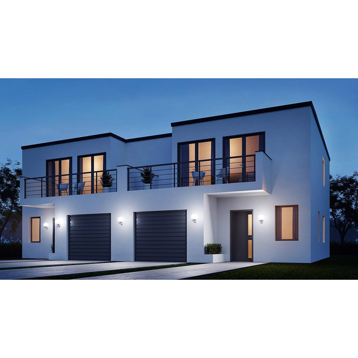 Вуличний настінний світильник Steinel L 585 S, білий, датчик руху 180, макс. радіус дії 10 м, класичний, корпус з видутого скла ручної роботи, білий - без лампочки, білий - без лампочки, одинарний