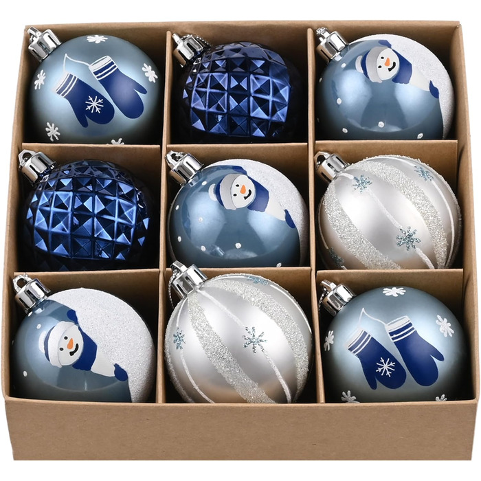 Різдвяні кульки 9 шт Valery Madelyn