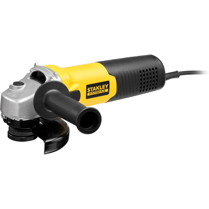 Кутова шліфувальна машина Stanley FatMax FMEG225VS (1100 Вт, діаметр диска 125 мм, з додатковою ручкою, плавний пуск, для всіх ста