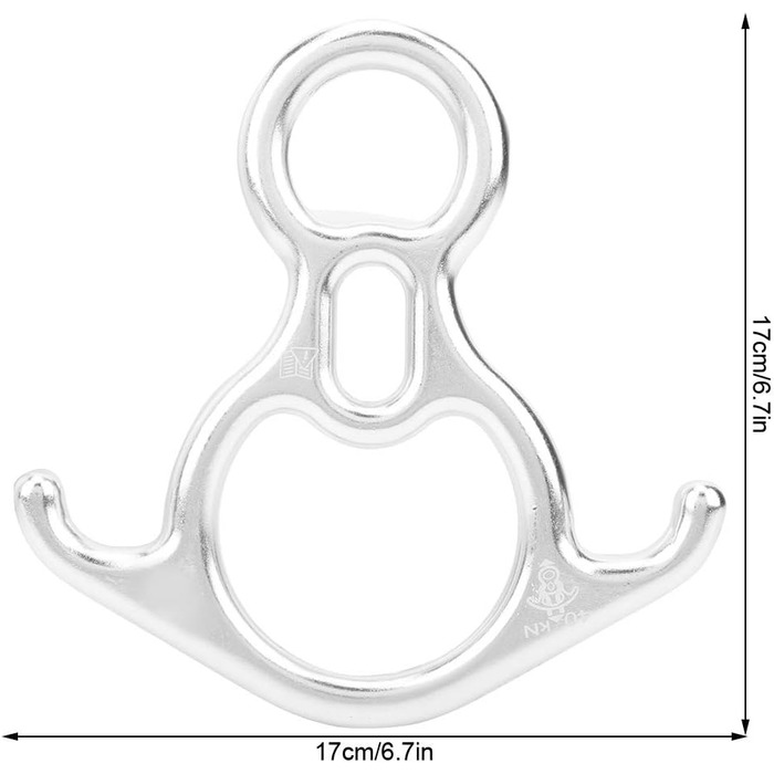 Спускний механізм, алюмінієвий спускний механізм 32KN Figure 8 для спуску та скелелазіння
