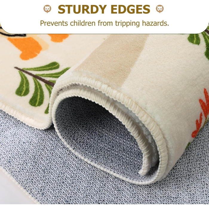 Товстий ігровий килимок дитячий килимок ультра м'який нековзний ігровий килимок, що миється зоопарк тварин дитячий килимок для дів