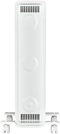 Еко-радіатор ewt NOC eco 15M, допоміжний обігрівач для невеликих приміщень, включаючи 3 режими нагріву, мобільний завдяки колесам та заглибленим ручкам, обігрівач з ребристою конструкцією для рівномірного нагрівання, 1500 Вт, білий