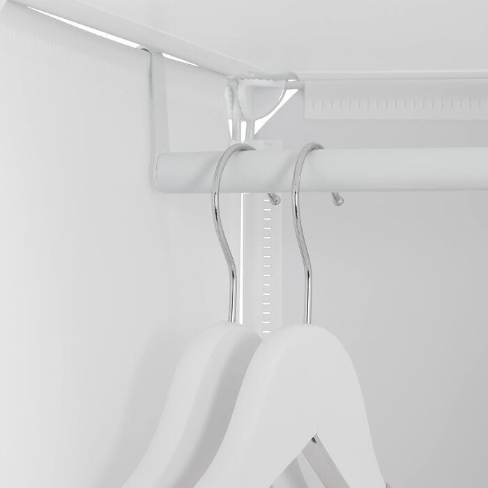 Дитячий стелаж Relaxdays, 2 вішалки для одягу, дверцята з тваринками, ВхШхГ 145x110x37 см, дитяча шафа зроби сам, білий