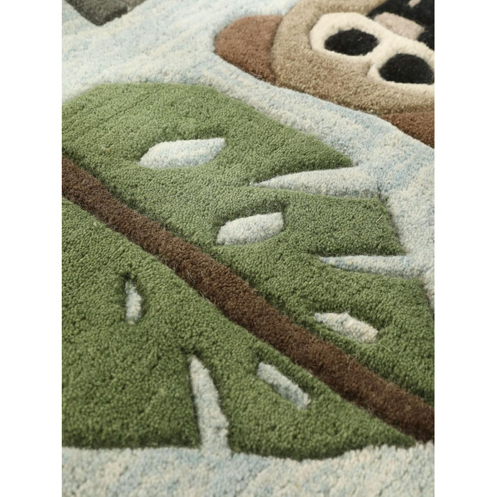 Зоопарк ручної роботи, Килимок для дитячої кімнати, 170 x 240 см, Дитячий килимок для дітей, Ігровий килимок для немовлят, Сучасни