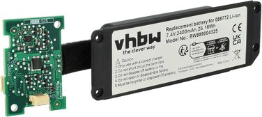 Акумулятор vhbw, сумісний з динаміками Bose SoundLink Mini 2 - в комплекті з платою (3400 мАг, 7,4 В, літій-іонний)