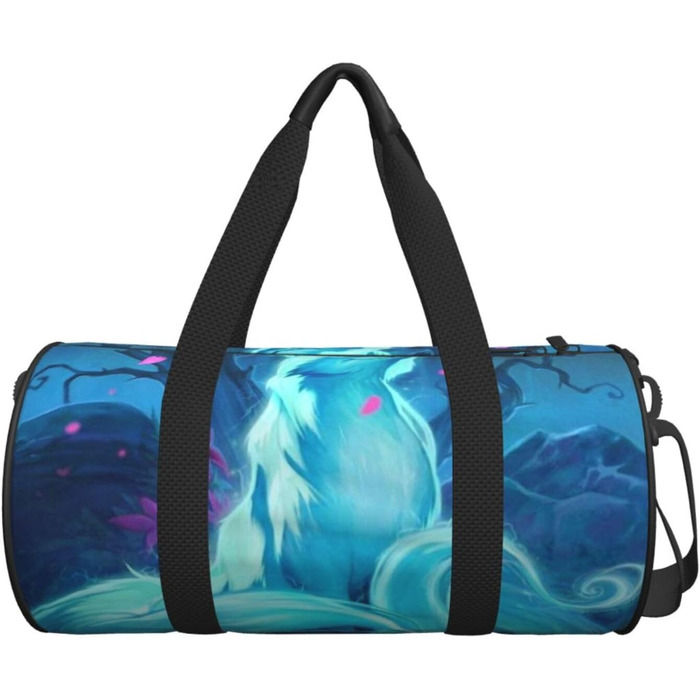 Тропічний пляж, пальми, захід сонця, кругла форма, велика місткість, дорожня сумка, легка та міцна, подарунок для піших прогулянок, відпустки, ділових поїздок та іншого, Magic Blue Fox, універсальний розмір