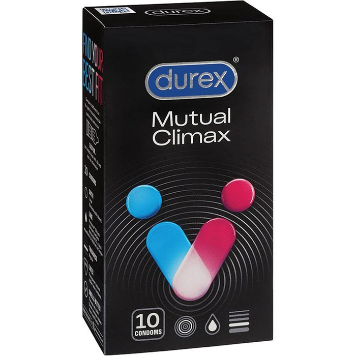 Латексні презервативи Durex Transparent Love Sex Mutual Climax 10 шт.
