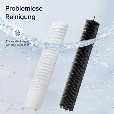 Баштовий вентилятор Levoit для спальні, потужний енергозберігаючий вентилятор 7,5 м/с 23 Вт, дуже тихий колонний вентилятор 25 дБ