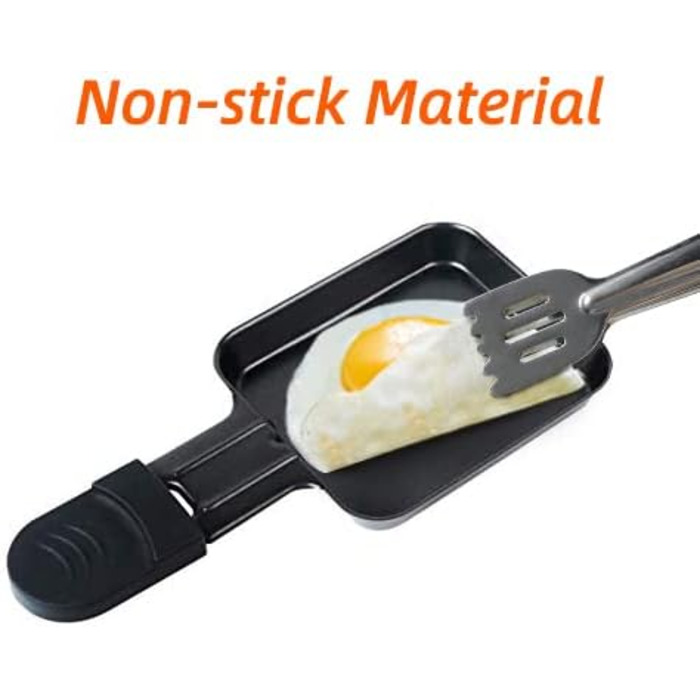 Сковороди для раклету HengBO для аксесуарів для гриля для раклету, сковороди для раклету з антипригарним покриттям, 4 шт. и 4 квадратних сковороди для раклету